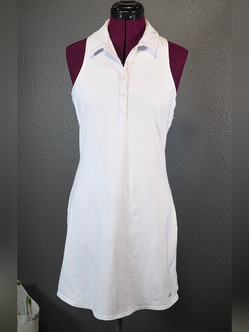 ALO White Sleeveless Racerback Tennis Golf Polo Dress – Size Unknown - Picture 4 of 6